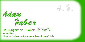 adam haber business card